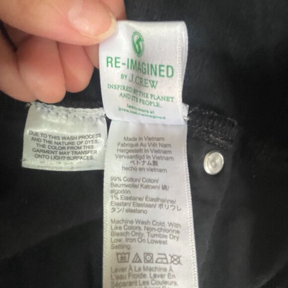 J. Crew Classic Straight Jeans Women's 33 Black Denim Stretch Full Length - Picture 5 of 7